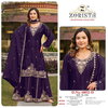 10032 A To D By Zorista Chinnon Silk Online Pakistani Sharara Suits Wholesale
